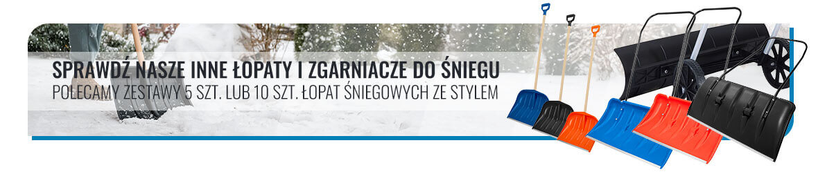 Zgarniacz do śniegu - czerwony - duży pług do odśnieżania.